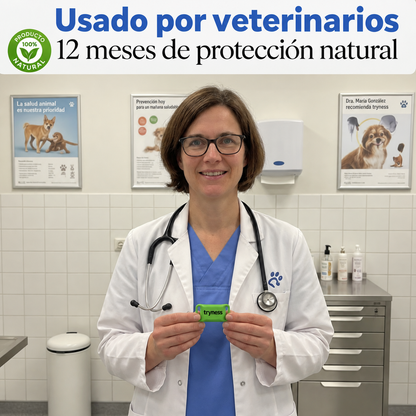 TryNees™ 12 meses de protección contra pulgas, garrapatas y parásitos.