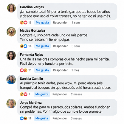 TryNees™ 12 meses de protección contra pulgas, garrapatas y parásitos.