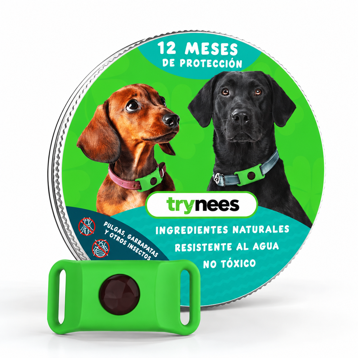 TryNees™ 12 meses de protección contra pulgas, garrapatas y parásitos.